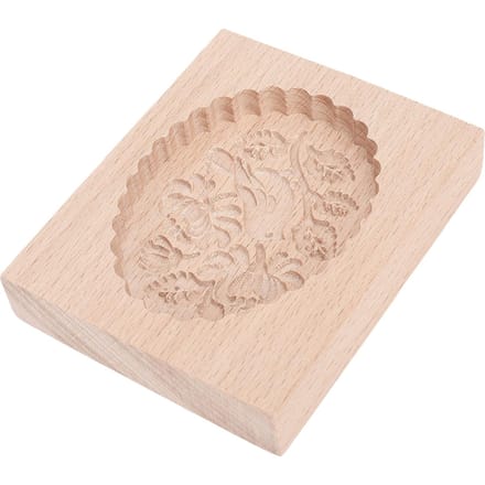 Houten Koekjesvorm Gesneden Vogelpatroon Multifunctionele Koekjespers Stempelvorm Bakgereedschap L(for 6.5-9kg) beige