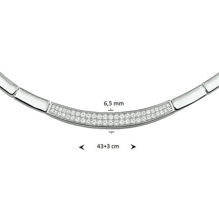 Collier Zirkonia 6,5 Mm 43 + 3 Cm
