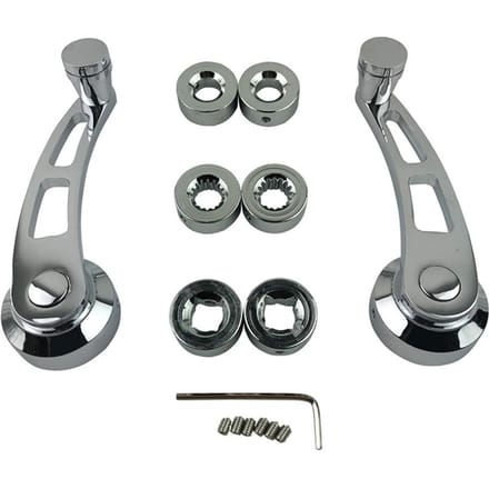 Auto Chroom Billet Aluminium 4-1/4  Raamslinger Voor Chevy Ford Chrysler gray