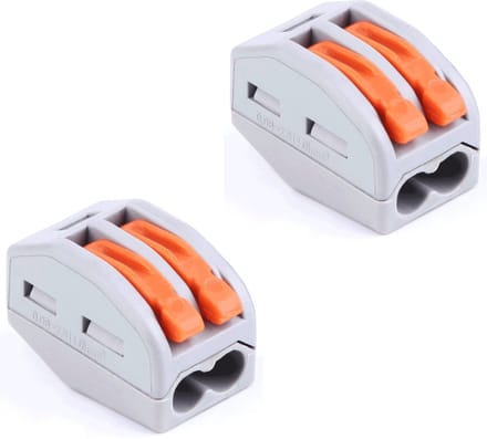 PCT lasklem 2 stuks - 2-voudige verbindingsklem 0.08-2.5mm² | IP20 hersluitbaar