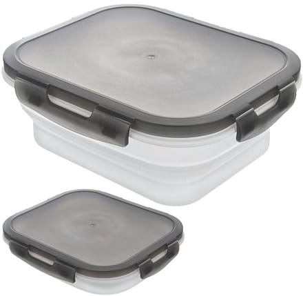 Orion KEMP Serie - Opvouwbare Voedselcontainer - 1L - Siliconen - Grijs