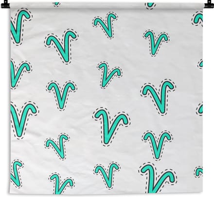 Wandkleed - Wanddoek - Ram - Zodiac - Design - 60x60 cm - Wandtapijt