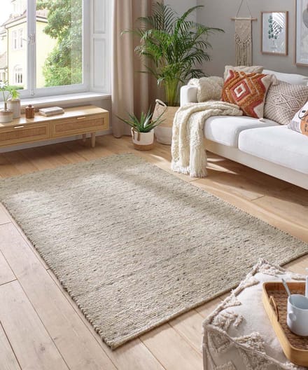 Wollen vloerkleed - Lundr beige 70x130