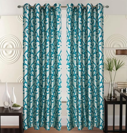 Kant en klaar Gordijn - Met ringen - 140x240 cm - Groen/Zilver Grijs
