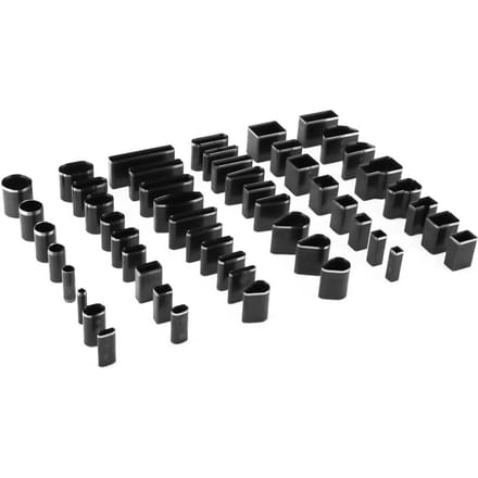 52 stuks Multi Vorm Leer Gat Pons Cutter Gereedschap Set Handgemaakt DIY Ambacht Leer Pons black