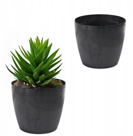 Magnolia Eco Gerecycleerde Pot - Betoneffect Zwart 30cm