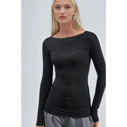 Bootsneck Lange Mouwen Lichtgewicht Blouse