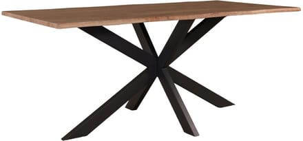 Eettafel langwerpig 180cm Jeffo bruin langwerpige tafel MDF eetkamertafel