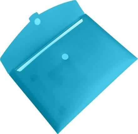 10x EXXO-HFP - # 93432 – A4 Action Wallet – Dokumentenmap - Strapless Elastomap – Aqua, 10 stuks