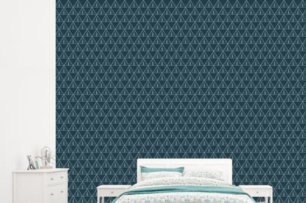 Behang - Fotobehang Design - Jongens - Driehoek - Kind - Breedte 245 cm x hoogte 220 cm