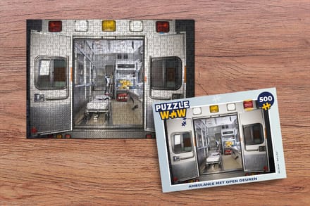 Puzzel Ambulance met open deuren - Legpuzzel - Puzzel 500 stukjes