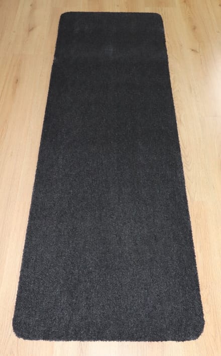 PRIMA - Soft - Badmat - wastafelmat - loper - zwart - antraciet - 60x180cm - antislip