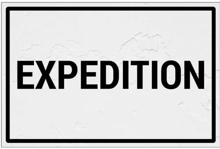 Expedition bord | Forex Re materiaal | 18 x 12 cm