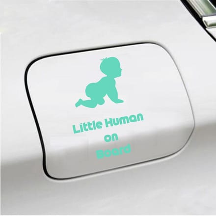 Bumpersticker - Little Human On Board - 10 X 15 - Mint