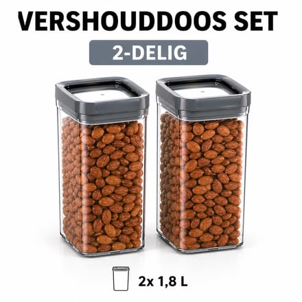 Curver - 2x Vershouddoos 1,8L – 12 x 12 x 20 cm