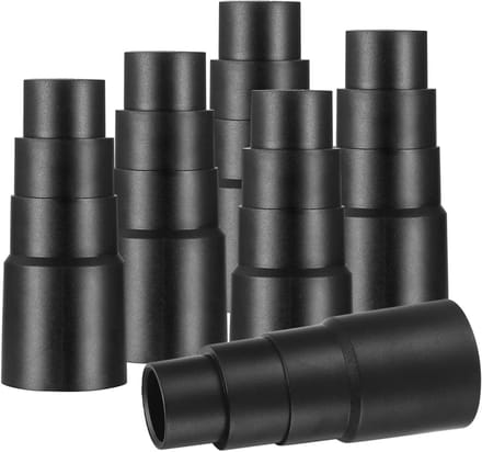 Stofzuiger Adapter Set - Slang Verloopstuk - Schoonmaken Vereenvoudigen - Universeel Pasbaar - 6 Stuks - Zwart