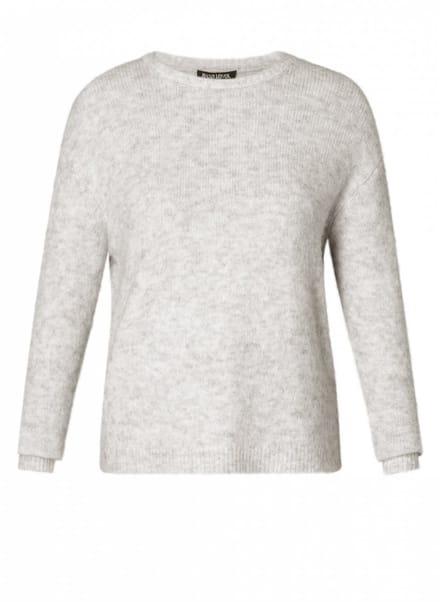 BASE LEVEL CURVY Yanara Tops - Grey Melange - maat X-0(44)