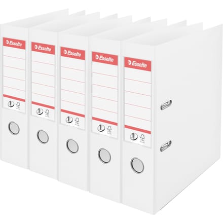 Esselte Nr.1 Vivida Ordner - Rugbreedte 75 mm - Voordeelverpakking (5 stuks) - Wit
