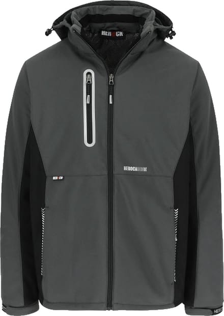 Herock Taris softshell werkjas Experts (2101) - Grijs | Zwart - M