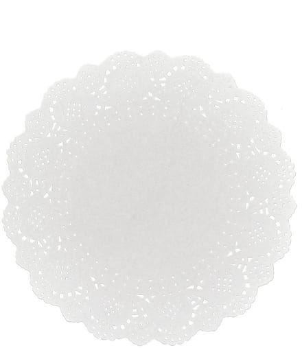 ARTYFETES - 6 witte papieren kanten placemats 26,5 cm