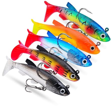 Dailygoods- Kunstaas Set 5 Stuks - Snoek/Visaas - Drievoudige Haak