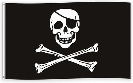 Vlag piraat 90 x 150 cm