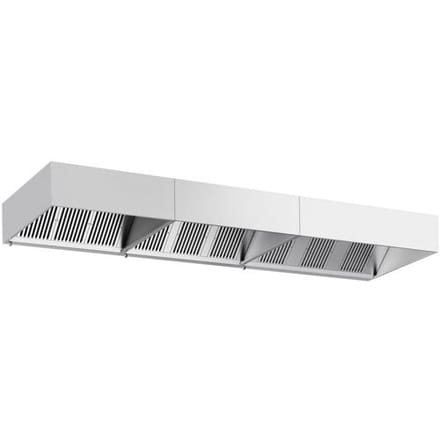 GGM Gastro Kastenhaube - 5000mm - mit Filter & Lampe Zilver