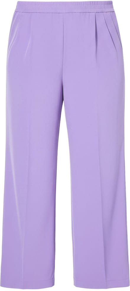 Studio Untold - Dames - Broek wijde rechte pijpen elastische tailleband - Purper - Maat 48