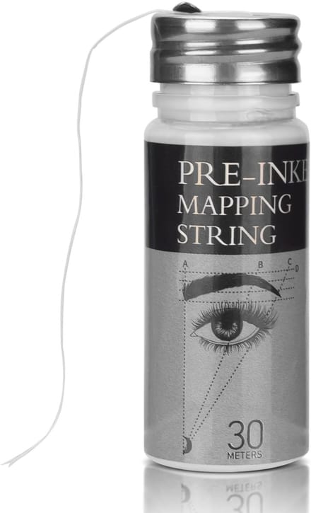 Mapping string wit 30m pre-inked - draad touw - Microblading - PMU, Henna & Hybrid Brows - Voor Perfecte Afgetekende Wenkbrauwen