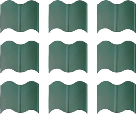 Tuinrand Randen - Bloembed Afscheiding - Tuin Decoratie - Flexibel Insteekbaar - 20 Stuks - Groen