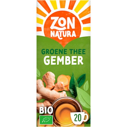 Zonnatura Groene Thee Gember  - 1 x 20 stuks