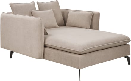 BELIANI CHARMES - Chaise Longue - Taupe - Polyester