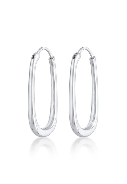 Elli PREMIUM Dames Oorbellen Dames oorringen Ovaal Elegant Tijdloos Basic in 925 Sterling Zilver