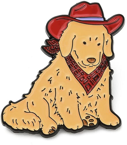 Pin hond, cowboy, wildwest, broche, kledingspeld