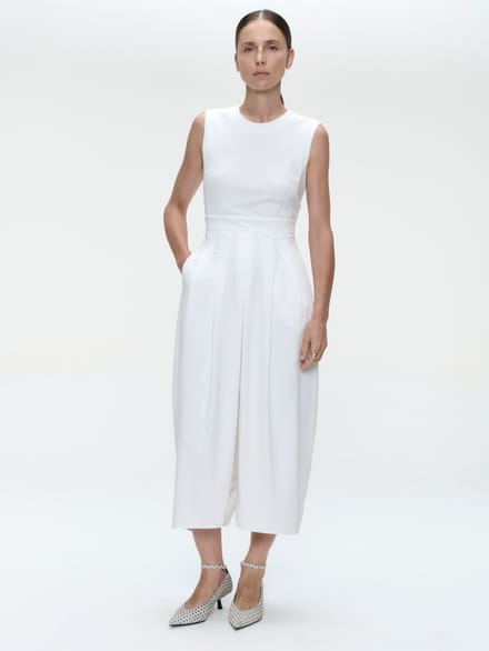 Jackie dress technical jersey | White - White / S