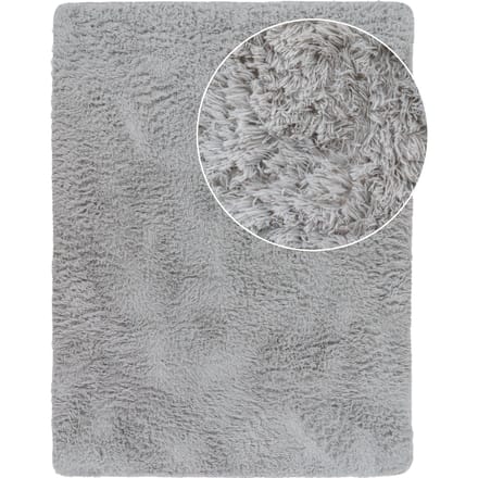 Hoogpolig tapijt Silvana zilver 60x100 cm