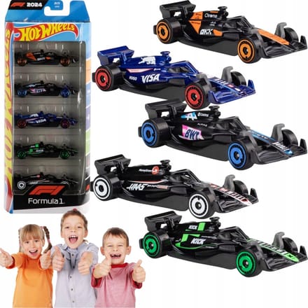 Hot Wheels Formule 1 5-pack Race Team Auto's Schaal 1:64