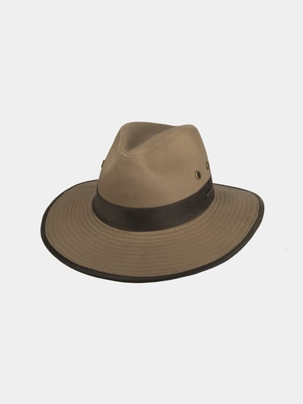 Hatland - UV Fedora hoed voor heren - Randson - Brons - maat L (59CM)
