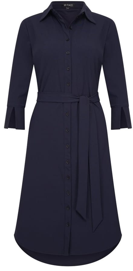 MI PIACE - Travel Jurk Uni Dark Blue 2092 - Maat : XL