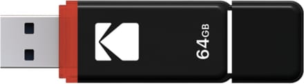 Kodak II Classic K102 Series - Flash Drive 64 GB - USB Stick 2.0 - Beschermdop - Zwart