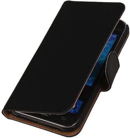 Zwart bookstyle Samsung Galaxy J3 (2016) wallet case Telefoonhoesje