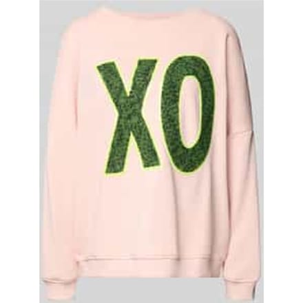 Oversized sweatshirt met paillettenversiering model 'XO'