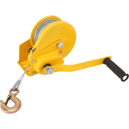 Treuil manuel robuste avec frein automatique autobloquant 2 sens compact manuel pour remorque de bateau camion 1200 lbs avec 20 m de câble crochet