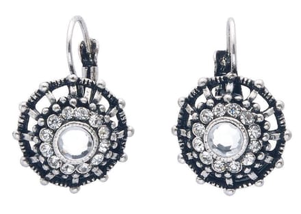 Behave - Oorstekers met steentjes - Ronde vorm - 28mm