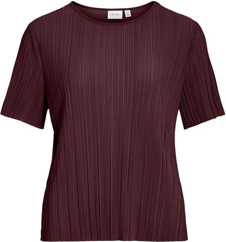 VILA - VIPLISA O-NECK S/S TOP - NOOS - Dames - Blouses