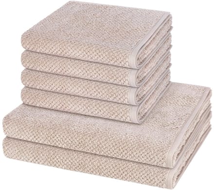 Cawö Sonstiges 4 X handdoek 2 X douchehanddoek - in set 6 pack Pure
