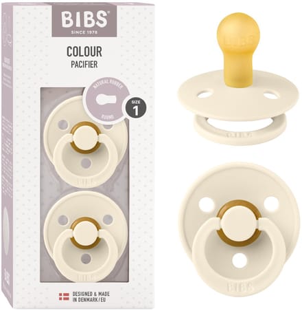 BIBS Colour Fopspeen - 0-6 mnd - 2-pack - Rond - Ivory