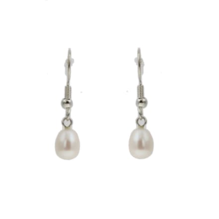 Behave - Oorhangers dames - zilverkleur parel - elegante daglook
