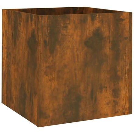 vidaXL - Plantenbak - 40x40x40 - cm - bewerkt - hout - gerookt - eikenkleurig