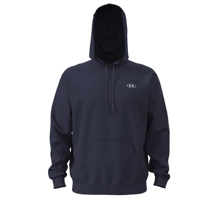 Under Armour UA Rival Flc Hoodie-BLU Heren Sporttrui - Midnight Navy - Wit